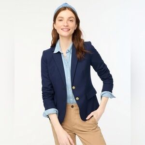 J. Crew Original Schoolboy Blazer Navy Blue Wool Blend Blazer - Size 0